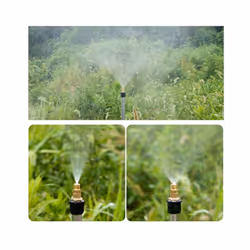 Dust Control Mist Nozzle High Pressure Brass Misting Nozzle Fogging Spray - Polyhead 4 outer sil