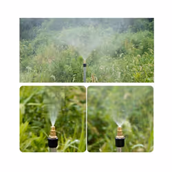 Dust Control Mist Nozzle High Pressure Brass Misting Nozzle Fogging Spray - Five eye adjustment