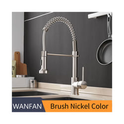 G1/2 Kitchen Faucets Black Brass Faucets for Kitchen Sink  Single Lever - Brushed Nickel