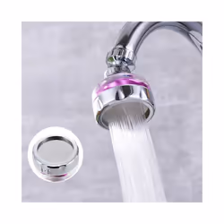360 Degree Turbo Rotation Faucet Pressurize Kitchen Sink Tap Filter Bubbler - Rose Gold