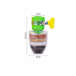 6-layers Purifier Tap Filter Water Saving Kitchen Faucet Bubbler Activated - green