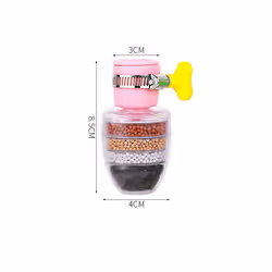 6-layers Purifier Tap Filter Water Saving Kitchen Faucet Bubbler Activated - pink