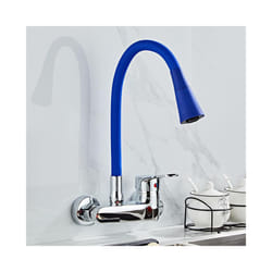 Wall Mounted Kitchen Faucet Wall Kitchen Mixers Kitchen Sink Tap 360 Degree - Blue