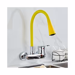 Wall Mounted Kitchen Faucet Wall Kitchen Mixers Kitchen Sink Tap 360 Degree - Yellow