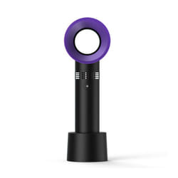 Bladeless Handheld Fan, Mini Portable Fan, Usb Desk Fan, Personal Fan With Usb Rechargeable Battery Operated-Black