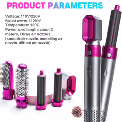 Multifunctional five-in-one hot air comb with multiple heads