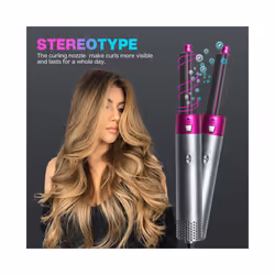 Multifunctional five-in-one hot air comb with multiple heads, automatic curling wand, air curling iron, straightening comb Hair Dryer and Styler
