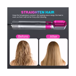 Multifunctional five-in-one hot air comb with multiple heads, automatic curling wand, air curling iron, straightening comb Hair Dryer and Styler