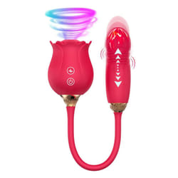 Rose Toy Dildo Thrusting Vibrator for Women Egg Clitoris Sucker Stimulator Tongue Licking Wiggle Adults Goods Sucking Sex Female - Style 2