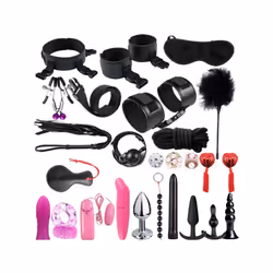 High quality BDSM Genuine Leather Bondage Set Fetish Handcuffs Collar Gag Whip Erotic Sex Toys For Women Couples Adult Games ...