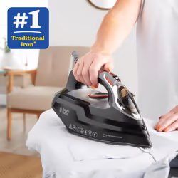 Russell Hobbs Steam Iron [3100W, 210 g/min extra steam boost, 70 g/min steam] Power Steam (350ml, ceramic soleplate, se