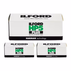 Ilford HP5 Plus Black and White Negative Film ISO 400 120 Roll Film 3-Pack