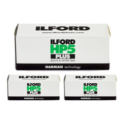 Ilford HP5 Plus Black and White Negative Film ISO 400 120 Roll Film 3-Pack