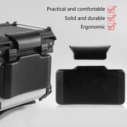 Motorcycle Passenger Backrest Back Pad Universal Self-adhesive Shockproof Moto Rear Top Case Box Luggage Cushion Backrest Pad - A