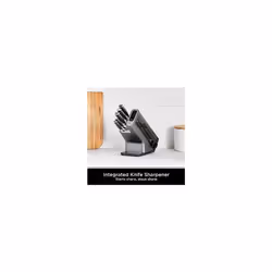 Ninja Foodi StaySharp Knife Block [K32005UK] with Integrated Sharpener, 5-Piece Set, Stainless Steel,Silver / Black