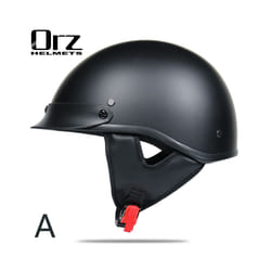VOSS vintage motorcycle classic helmet retro scooter half helmet with - xL, 1