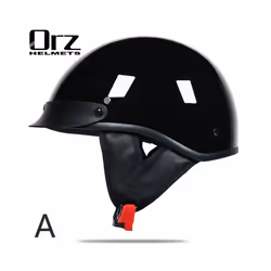 VOSS vintage motorcycle classic helmet retro scooter half helmet with - xxL, 2
