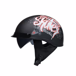 VOSS vintage motorcycle classic helmet retro scooter half helmet with - xxL, 15