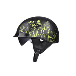 VOSS vintage motorcycle classic helmet retro scooter half helmet with - L, 12