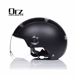 VOSS vintage motorcycle classic helmet retro scooter half helmet with - xL, 14