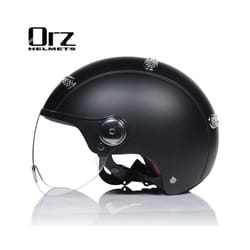 VOSS vintage motorcycle classic helmet retro scooter half helmet with - xL, 14