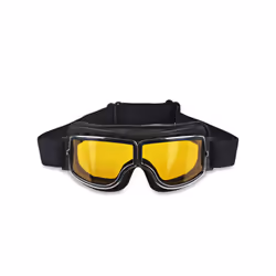 Motorcycle Helmet Goggles Retro Foldable Motorcycle Glasses Windproof - Yellow Lens 1