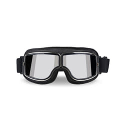 Motorcycle Helmet Goggles Retro Foldable Motorcycle Glasses Windproof - Silver Lens 1