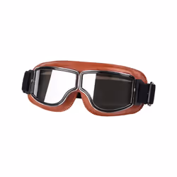 Motorcycle Helmet Goggles Retro Foldable Motorcycle Glasses Windproof - Silver Lens 2