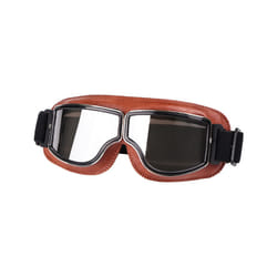 Motorcycle Helmet Goggles Retro Foldable Motorcycle Glasses Windproof - Silver Lens 2
