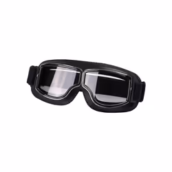 Motorcycle Helmet Goggles Retro Foldable Motorcycle Glasses Windproof - Transparent lens