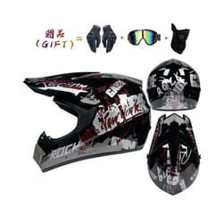 New off-road motorcycle helmet men and women motocross helmet full face - M, 27