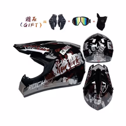 New off-road motorcycle helmet men and women motocross helmet full face - L, 27