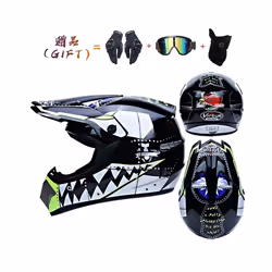 New off-road motorcycle helmet men and women motocross helmet full face - L, 33