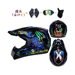 New off-road motorcycle helmet men and women motocross helmet full face - M, 2