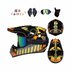 New off-road motorcycle helmet men and women motocross helmet full face - S, 19