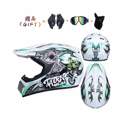 New off-road motorcycle helmet men and women motocross helmet full face - S, 40