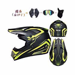 New off-road motorcycle helmet men and women motocross helmet full face - S, 14