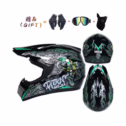New off-road motorcycle helmet men and women motocross helmet full face - L, 35