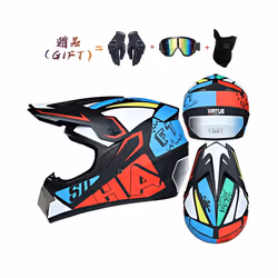 New off-road motorcycle helmet men and women motocross helmet full face - S, 11
