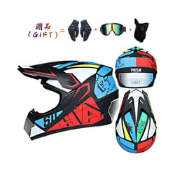 New off-road motorcycle helmet men and women motocross helmet full face - L, 11