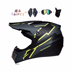New off-road motorcycle helmet men and women motocross helmet full face - M, 10