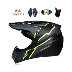 New off-road motorcycle helmet men and women motocross helmet full face - M, 10