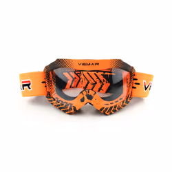 Vemar Motorcycle Glasses Kids Child Motorbike Racing Goggles MX MTB Off-Road - Orange
