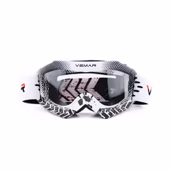 Vemar Motorcycle Glasses Kids Child Motorbike Racing Goggles MX MTB Off-Road - White