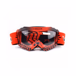 Vemar Motorcycle Glasses Kids Child Motorbike Racing Goggles MX MTB Off-Road - Red