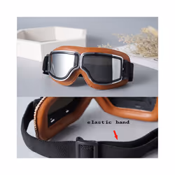 Vintage Motorcycle Goggles Retro Motorbike Scooter Biker ATV Glasses Universal - style 2