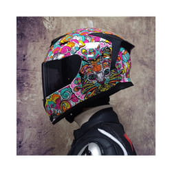 DOT Approved Safety Motorcycle Helmets Full Face Dual Lens Racing Helmet - xL, 10