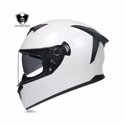 DOT Approved Safety Motorcycle Helmets Full Face Dual Lens Racing Helmet - L, 15