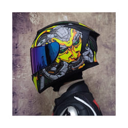 DOT Approved Safety Motorcycle Helmets Full Face Dual Lens Racing Helmet - L, 8
