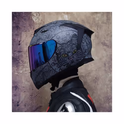 DOT Approved Safety Motorcycle Helmets Full Face Dual Lens Racing Helmet - L, 12